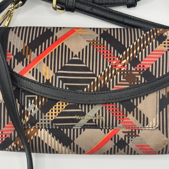 ! EUC Vera Bradley Plaid Crossbody Wallet Bag ! - Picture 2 of 4